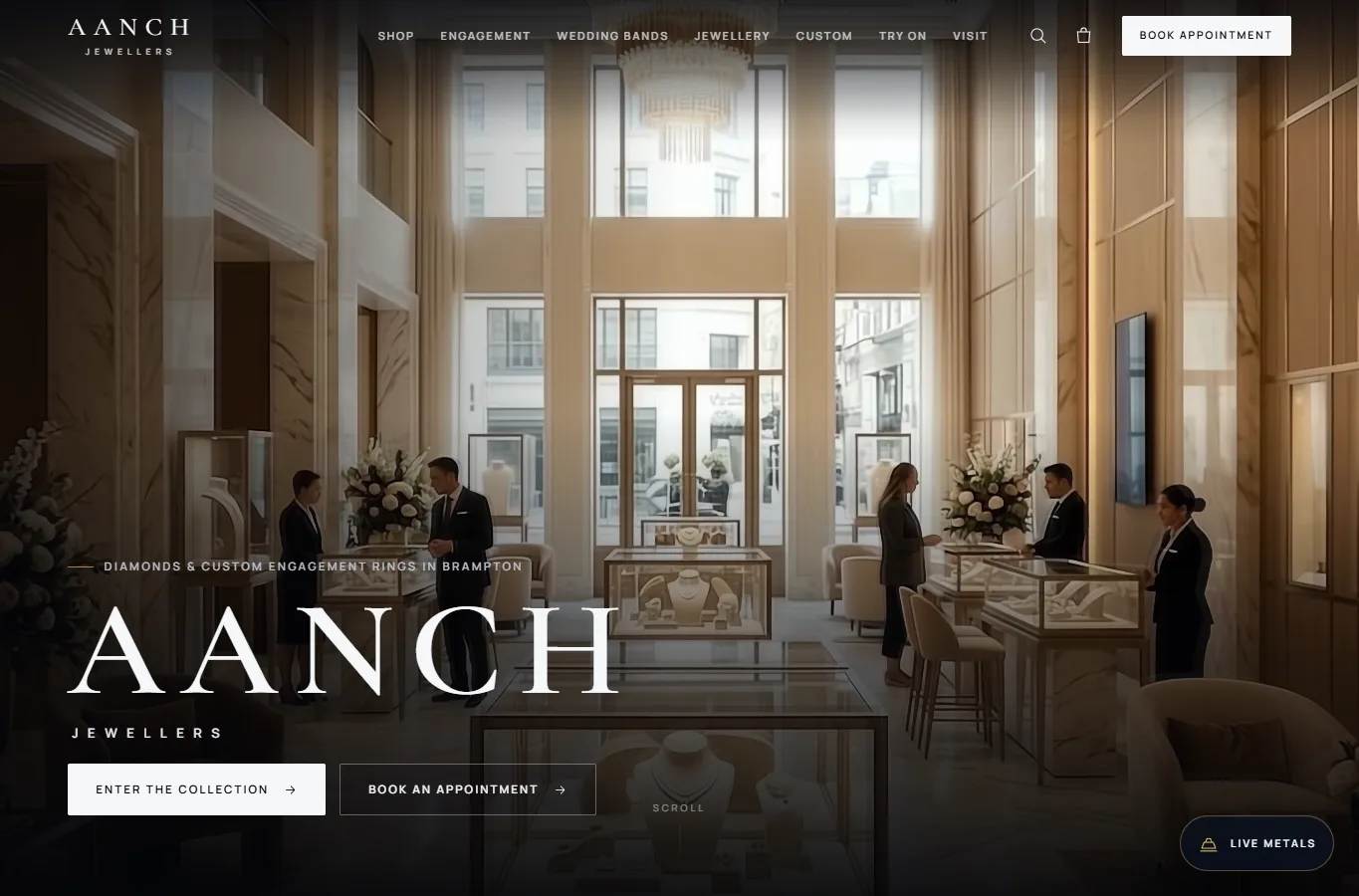 Screenshot of Aanch website design